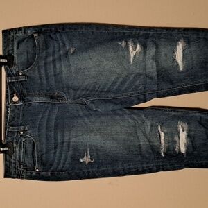 Distressed Blue Jeans